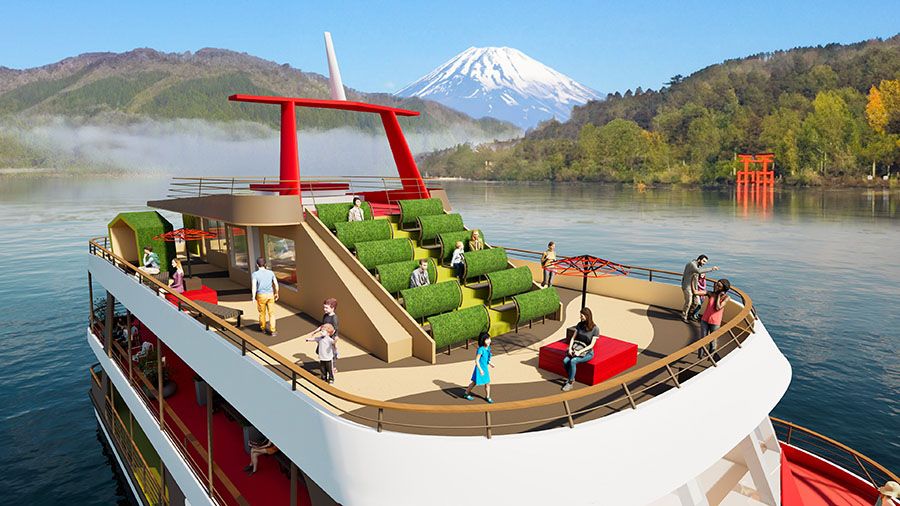 箱根遊船 大茶会 3階デッキ